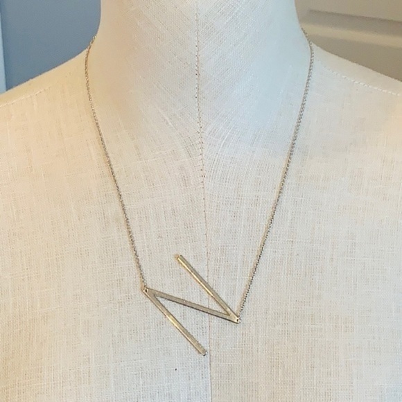 💐5/25 large capital N pendant silver tone - Picture 2 of 7